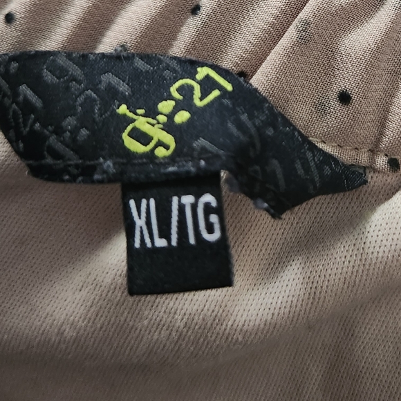 g21 Size XL Pleated Polka Dot Mini Skirt - Picture 2 of 3